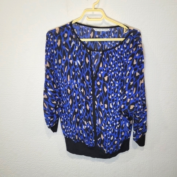 Trina Turk chiffon animal print blouse - Picture 2 of 6
